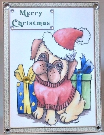 Woofly Christmas Quick Card by Hazel Underwood