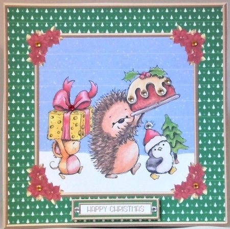 Cute Christmas Critters (Green) by Hazel Underwood