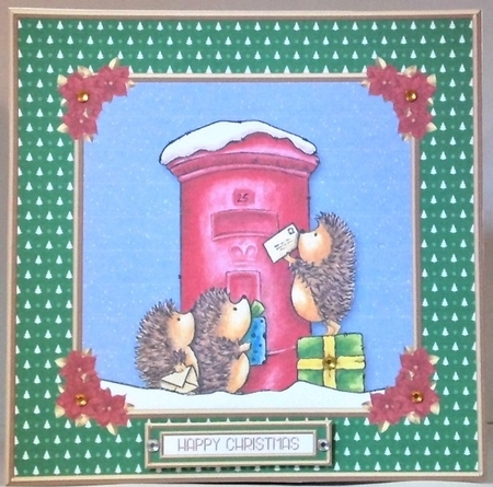 Cute Christmas Hedgehogs Mailing Letters (Green) by Hazel Underwood