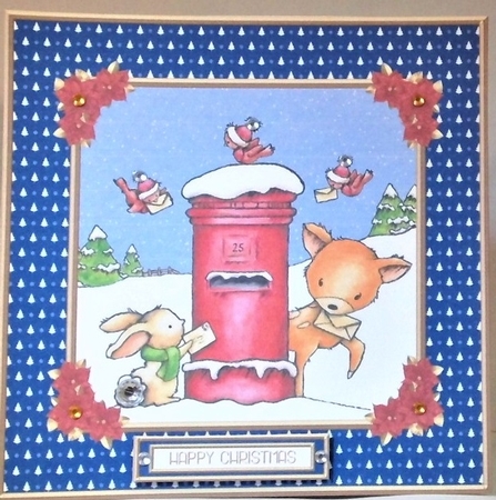Dear Santa Cute Critters Holiday Topper (Blue) by Hazel Underwood
