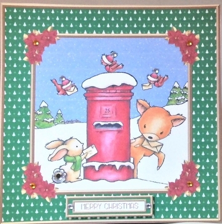 Dear Santa - Cute Critters Holiday Topper (Green) by Hazel Underwood