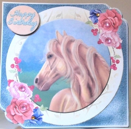Mini Kit - Birthday Wishes # 20- Gorgeous horse for lots of occasions by Hazel Underwood