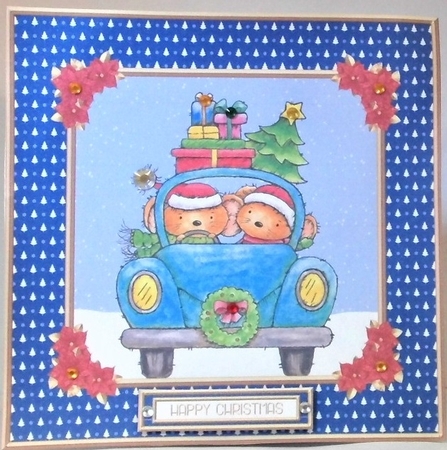 Cute Christmas Critters (Blue) by Hazel Underwood