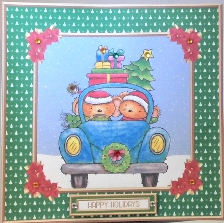 Cute Christmas Critters (Green) by Hazel Underwood