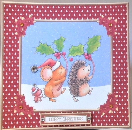 Cute Christmas Critters Celebrating (Red) by Hazel Underwood