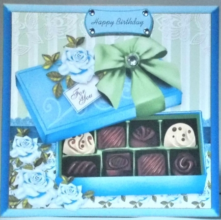 Chocolates Just For You Card Front Kit-1 by Hazel Underwood