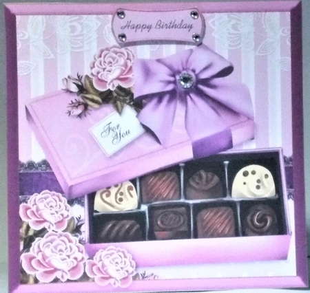 Chocolates Just For You Card Front Kit-2 by Hazel Underwood