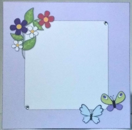 Insert for Flowers and Funny Butterflies topper by Hazel Underwood