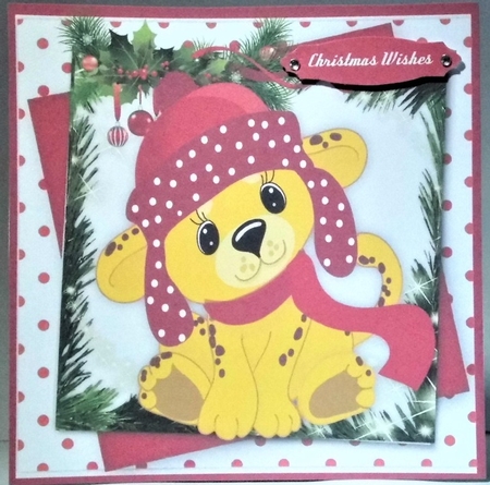 Lovely Christmas Leopard  by Hazel Underwood