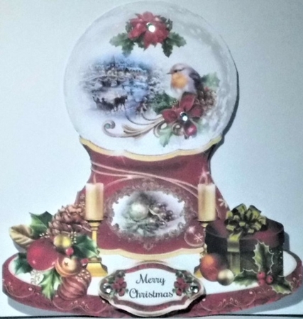 Floral Christmas Snowglobe Mini Page Kit by Hazel Underwood