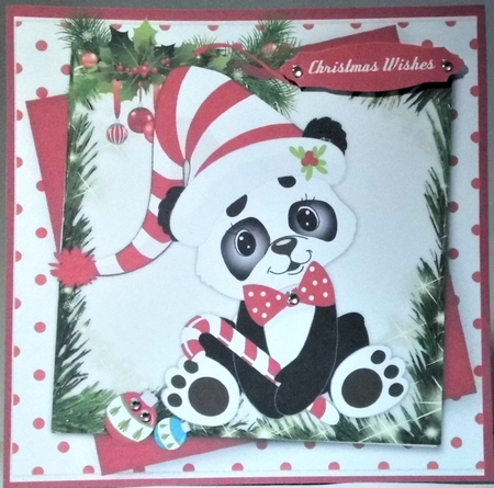 4, Lovely Christmas Animal Card Fronts  by Hazel Underwood
