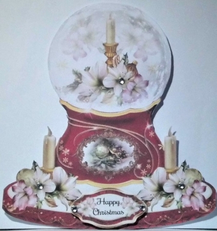 Floral Christmas Snowglobe 2 Mini Page Kit by Hazel Underwood