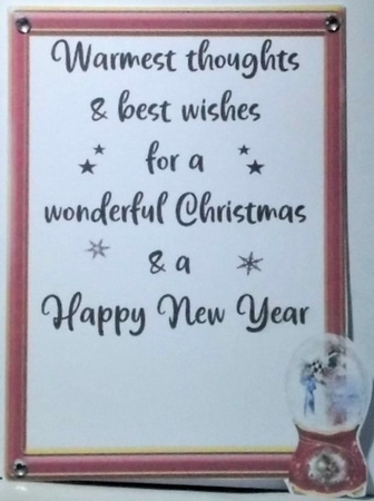 christmas globe insert by Hazel Underwood