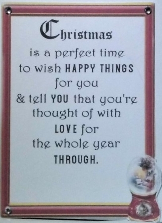 christmas globe insert by Hazel Underwood