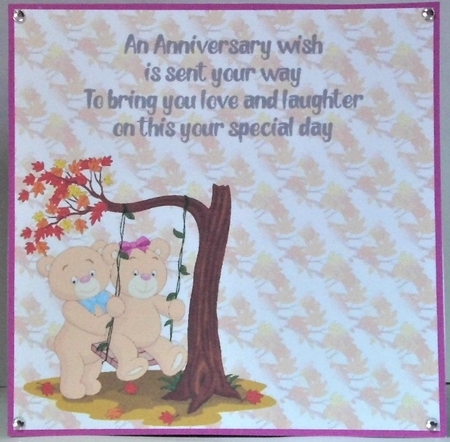 Bears in love anniversary insert by Hazel Underwood