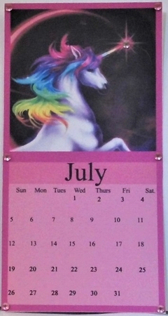 Unicorn Calendar by Hazel Underwood