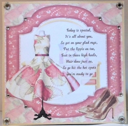 The beauty of fashion birthday insert by Hazel Underwood