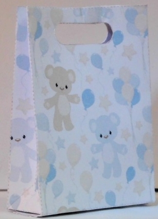 Gusset Sided Gift Bag - Bears and Balloons by Hazel Underwood