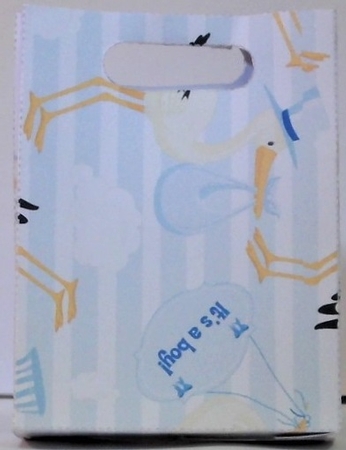 Gusset Sided Gift Bag - Blue Storks by Hazel Underwood