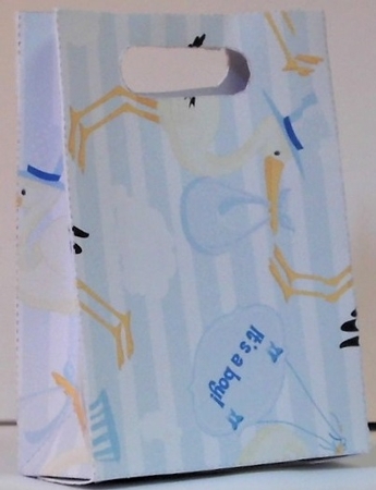 Gusset Sided Gift Bag - Blue Storks by Hazel Underwood