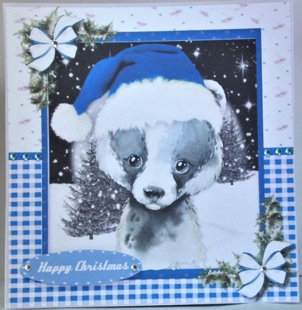 Gorgeous Christmas Badger  by Hazel Underwood