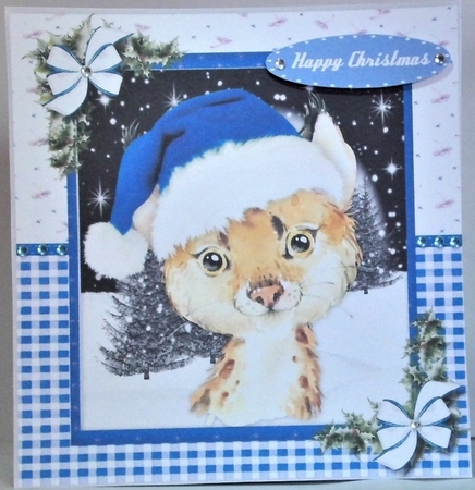 Gorgeous Christmas Bobcat by Hazel Underwood