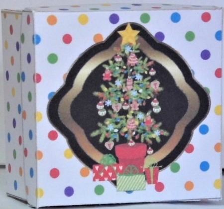 Gift Box - Christmas Tree on Dots by Hazel Underwood