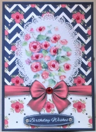 Bright Bows & Bouquet Card Topper by Hazel Underwood