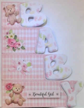 Baby Girl Milestones Word Book Sheet by Hazel Underwood