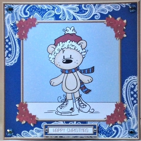 Cute Holiday Teddy Topper by Hazel Underwood