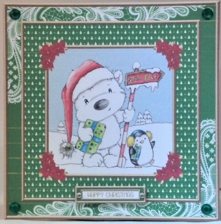 Cute Polar Bear And Penguin Holiday Topper by Hazel Underwood