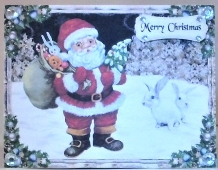 Santa Bearing Gifts by Hazel Underwood