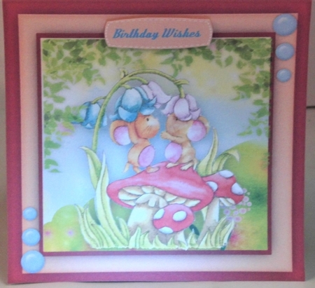 8x8 Mini Kit , Bluebell Mushroom Mice  by Hazel Underwood
