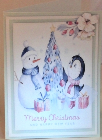 Print, Cut, and Fold ,Penguins Christmas Tree  by Hazel Underwood