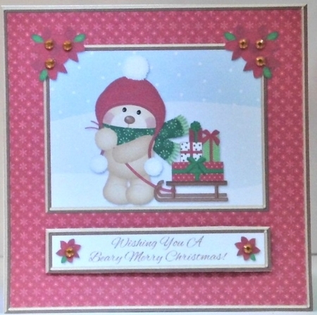 Cute Holiday Teddy Topper  by Hazel Underwood