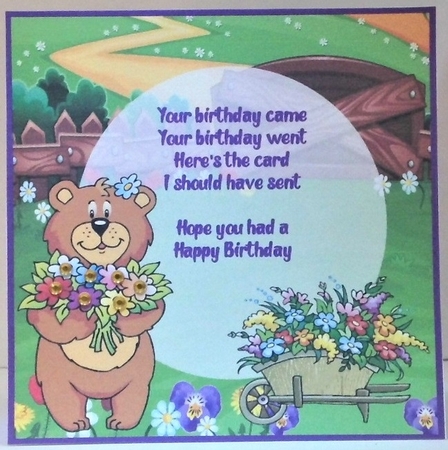 Teddys bouquet belated insert by Hazel Underwood