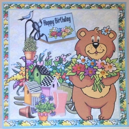 Teddy in the garden by Hazel Underwood