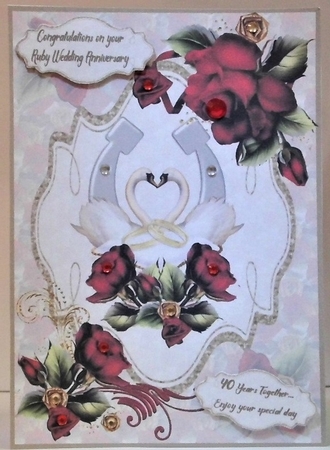 Ruby wedding swans by Hazel Underwood