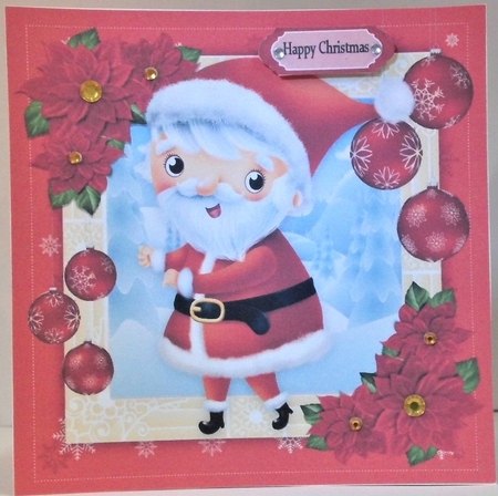 Gorgeous Santa With Baubles 8x8 Mini Kit by Hazel Underwood