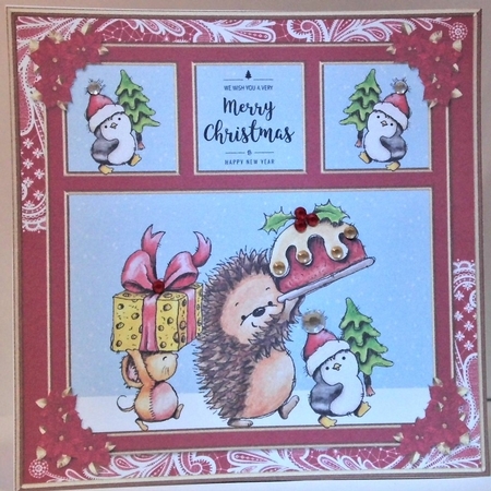 Cute Christmas Critters (Red) by Hazel Underwood