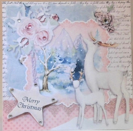 A Beautiful Winter 3  7x7 Card Front & Insert Mini Kit by Hazel Underwood