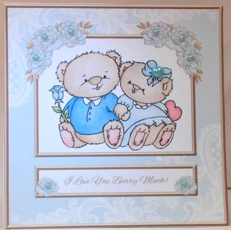 I Love You Beary Much (Blue) by Hazel Underwood
