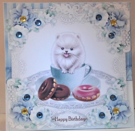 Cute Puppy In Teacup Mini Kit by Hazel Underwood