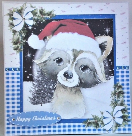 10, Card Fronts , Gorgeous Christmas Animals +2 Inserts  by Hazel Underwood