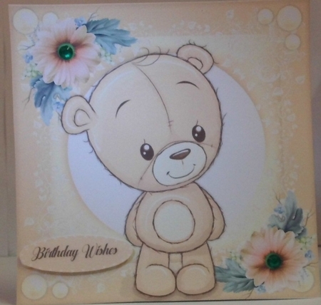 Cute Teddy Pink  by Hazel Underwood