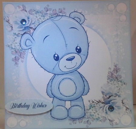 Cute Teddy Blue  by Hazel Underwood