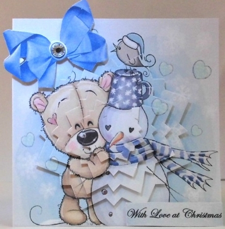 Cute Snowman/teddy snowflake pyramids  by Hazel Underwood