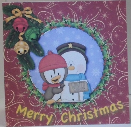 Christmas Penguin & Snowman by Hazel Underwood