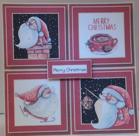 Christmas Santa Quad Frame 8x8 by Hazel Underwood