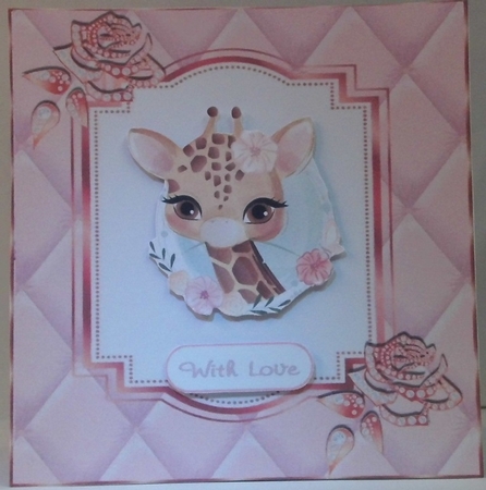 Pretty diamante rose corners with lilac quilt frame 8x8 by Hazel Underwood